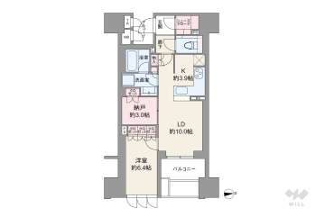 グランドメゾン北堀江レジデンス8800万円：間取り図