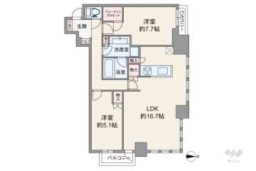 シエリアタワー大阪堀江18000万円：間取り図