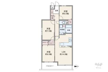 オーブラン芦屋伊勢町2580万円：間取り図