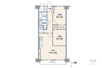 マンション西宮原2190万円：間取り図
