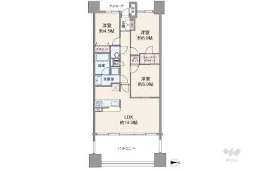 ダイアパレス江坂4990万円：間取り図