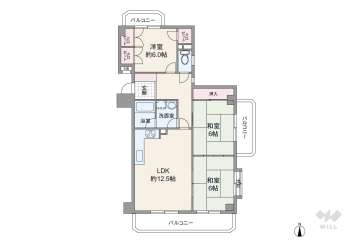 真栄マンション浮島1590万円：間取り図