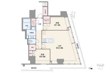 Brillia(ブリリア) Tower 堂島22800万円：間取り図