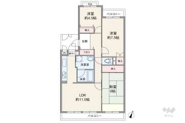 イーストアベニュー箕面おのはら8棟1790万円：間取り図
