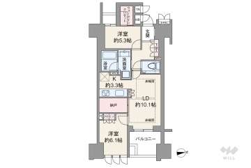 グランドメゾン北堀江レジデンス8980万円：間取り図