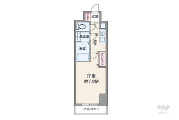 ファーストステージ梅田ウエスト2000万円：間取り図