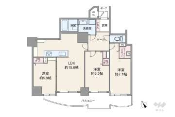 ハイネス九条4180万円：間取り図