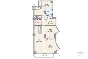 サニークレスト宝塚2699万円：間取り図