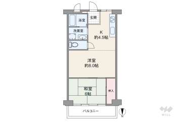 シャルマンコーポ野江第2期1250万円：間取り図