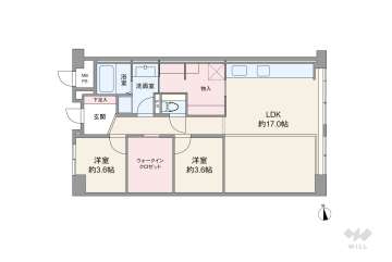 千里丘グリーンマンション3680万円：間取り図