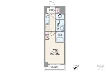 エスリード難波WEST1680万円：間取り図