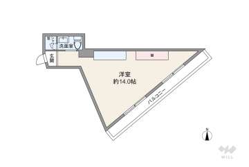 新大阪第一ダイヤモンドマンション1080万円：間取り図