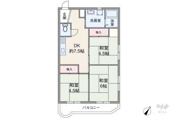 新南千里マンション500万円：間取り図