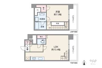 プレミスト南船場5580万円：間取り図