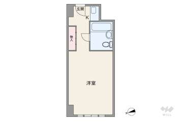 ステュディオ新大阪740万円：間取り図