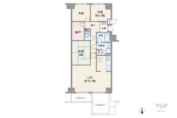 メイツ大府1699万円：間取り図