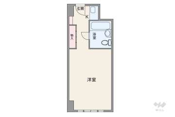 ステュディオ新大阪740万円：間取り図