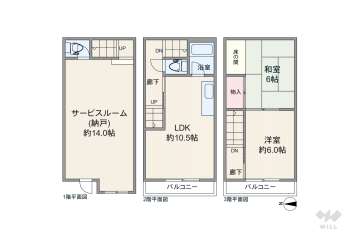 大阪市淀川区三津屋南1丁目 テラスハウス