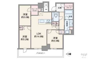 シエリアタワー大阪堀江13800万円：間取り図
