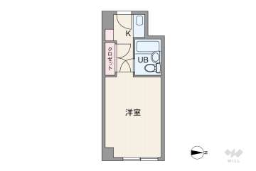 ステュディオ新大阪650万円：間取り図