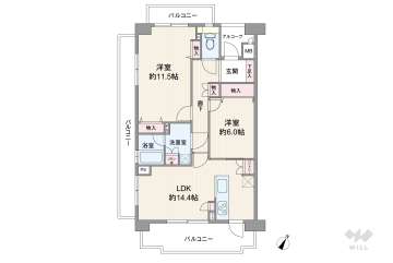 新千里桜ヶ丘メゾンシティ　六番館6480万円：間取り図