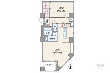 財形丸の内マンション1999万円：間取り図