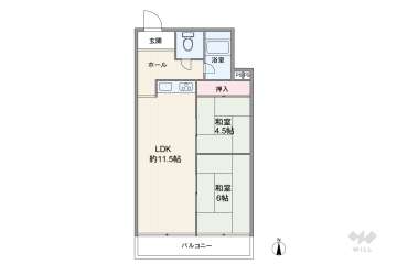 伊丹グリーンハイツ680万円：間取り図