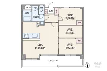 ローレル武庫之荘1780万円：間取り図