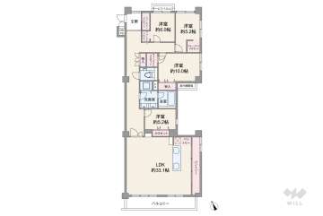 ライオンズマンション甲子園一番町6580万円：間取り図