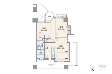 サンクタス梅田イノセント5998万円：間取り図
