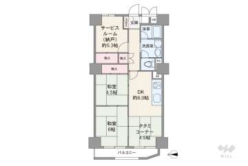 ハイマートすみれ1880万円：間取り図