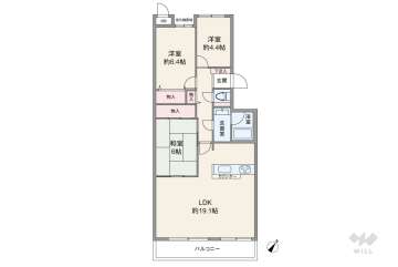 エクレール大府1580万円：間取り図
