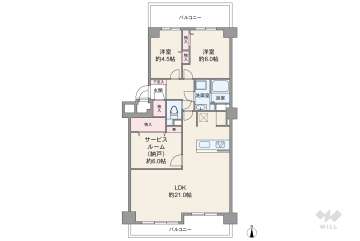 コープ野村稲西1299万円：間取り図
