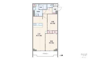 ルネ江坂2340万円：間取り図