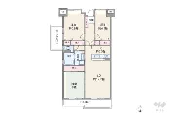 日進香久山杜の街101号棟2280万円：間取り図