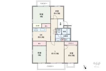 公団千里緑丘団地２９号棟2480万円：間取り図