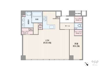 Brillia(ブリリア) Tower 堂島56800万円：間取り図