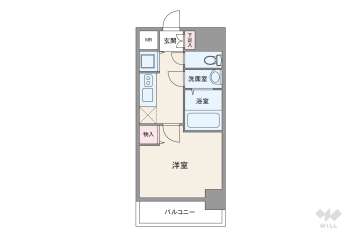 プレサンス難波駅前1800万円：間取り図