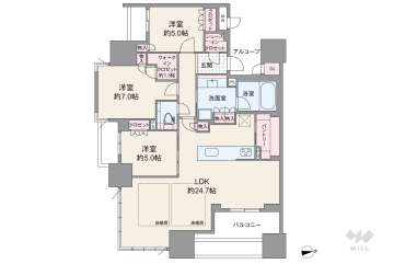 グランドメゾン北堀江レジデンス14500万円：間取り図