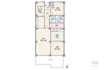 進和苦楽園アーバンライフA棟2298万円：間取り図