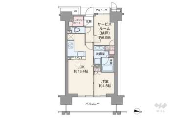 シエリア梅田豊崎7080万円：間取り図