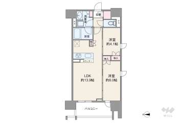 オープンレジデンシアザ・ミッドマーク3850万円：間取り図