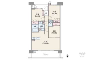 ジオ・ウェリス西宮北口7480万円：間取り図
