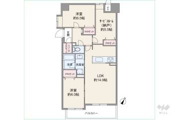 コム・クオレ豊中北桜塚4249万円：間取り図