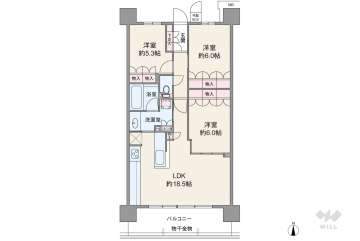 ルネ江坂 江の木町7880万円：間取り図