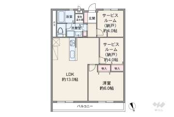 宝塚パインクレスト1799万円：間取り図