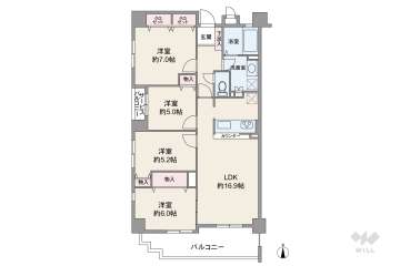コム・ファーレ西宮北口4699万円：間取り図