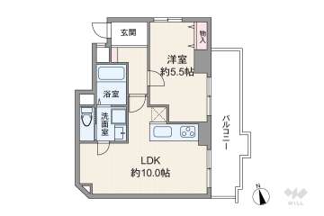 荘苑八事ビラージュ一番館1288万円：間取り図