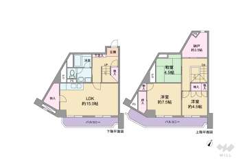 夙川ビューハイツ2380万円：間取り図