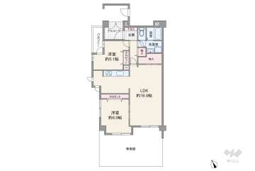 荘苑八事ビラージュ二番館1680万円：間取り図
